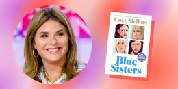 Jenna Bush Hager and "Blue Sisters" book cover