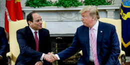 Donald Trump and Abdel Fattah al-Sisi.
