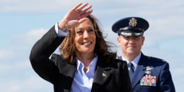 Kamala Harris  waves