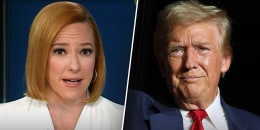 MSNBC's Jen Psaki and former President Donald Trump. 