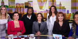 Kamala Harris poses for a photo on the set of "The View"