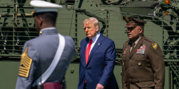 Then-President Donald Trump at the West Point commencement ceremony in 2020.