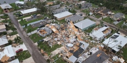 Destruction at the Spanish Lakes Country Club in Fort Pierce, Fla.,  on Oct. 10, 2024. 