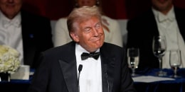 Former President Donald Trump speaks at the 79th annual Alfred E. Smith Dinner