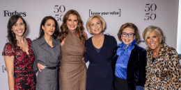 ForbesWomen editor Maggie McGrath, vice-chair of the 30/50 Summit Huma Abedin, actress and entrepreneur Brooke Shields, Know Your Value founder and "Morning Joe" co-host Mika Brzezinski, CEO of The Obama Foundation Valerie Jarrett and personal finance expert Suze Orman.