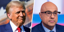 Former President Donald Trump and MSNBC's Ali Velshi.