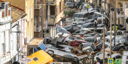 Image: Flooding And Heavy Rain In Valencia Region Of Spain cars damage flooding aftermath