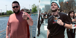 Hunter Hughes before and after.