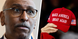 Former RNC chair Michael Steele; MAGA hat.