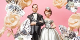 Vintage wedding cake topper