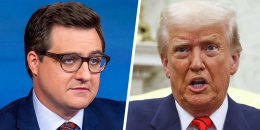 MSNBC's Chris Hayes; President Donald Trump