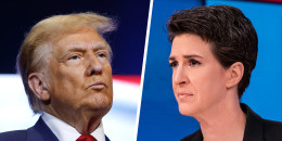 Donald Trump and Rachel Maddow