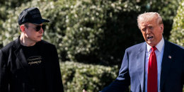 President Donald Trump and Elon Musk