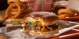  A look inside the Whataburger location, located at 3752 South Las Vegas Blvd., in Las Vegas, Nevada on November 10, 2024. In this image is a Whataburger Double Meat with Cheeseburger. 