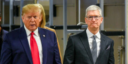 Donald Trump and Tim Cook.