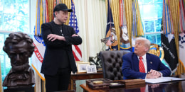Image: President Trump Holds Press Conference With Elon Musk in White House's Oval Office