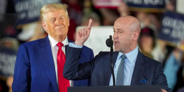 Stephen Miller and Donald Trump.