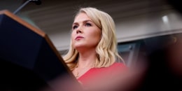White House press secretary Karoline Leavitt takes a question 