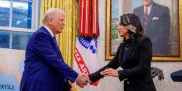 Donald Trump and Tulsi Gabbard.