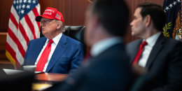 President Trump In The Situation Room During Strike on Iran