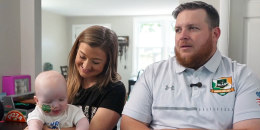 KJ Muldoon and his parents.