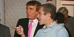 Donald Trump and Jeffrey Epstein at a party at Mar-a-Lago in 1992.