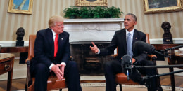 Barack Obama and Donald Trump