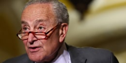 Chuck Schumer speaking at the capitol.