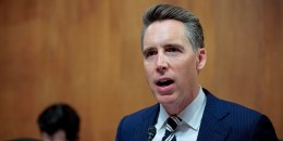 Sen. Josh Hawley, R-Mo., presides over a Senate hearing on July 16, 2025.