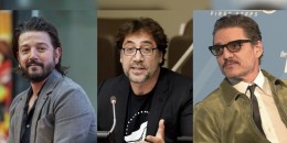 El español Javier Bardem, el mexicano Diego Luna y el chileno Pedro Pascal.