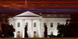 FILE PHOTO: A view of the White House by night