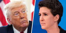 Donald Trump and Rachel Maddow