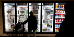 A Manhattan grocery store on February 25. 