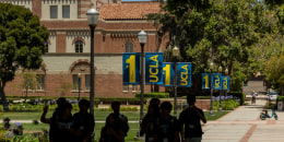 People walking at UCLA's campus