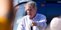 Sherrod Brown, D-Ohio speaks at a rally