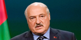 Belarus' President Aleksandr Lukashenko speaks during a summit in 2023.
