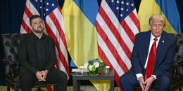 President Donald Trump holds a bilateral meeting with Ukraine's President Volodymyr Zelenskyy on the sidelines of the United Nations General Assembly in New York City on September 23, 2025. 