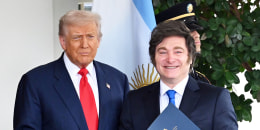 US President Donald Trump and Argentine President Javier Milei.