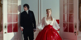 Margot Robbie as Catherine Earnshaw and Jacob Elordi as Heathcliff in “Wuthering Heights.”