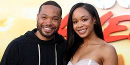 Eric Murphy and Jasmine Page at the "Beverly Hills Cop: Axel F" premiere on June 20, 2024 in Beverly Hills.