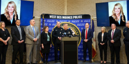 West Des Moines Assistant Chief Jody Hayes speaks about the arrest of Kristin Ramsey