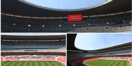 Vista general del Estadio de la Ciudad de México previo a su reapertura el 27 de marzo de 2026. El inmueble, ahora conocido como Estadio Banorte y anteriormente como Estadio Azteca, fue renovado para albergar su tercera Copa del Mundo. (Getty Images)