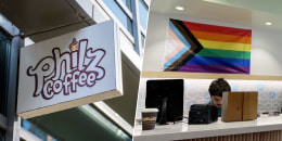 Philz Coffee, a chain in California and Illinois, is facing backlash over its decision to remove Pride flags from all of its locations.
