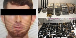 Imagen difundida por el secretario de Seguridad mexicano. Autoridades indican que fue detenido Isai 'N', sobrino de 'El Chapo', quien cuenta con orden de extradición.