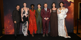 John Leguizamo, Charlize Theron, Lupita Nyong'o, Tom Holland, Matt Damon, Anne Hathaway and Zendaya attend Universal Pictures "The Odyssey" Paris Premiere.