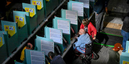 Voters cast their ballots.