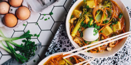 Image: Carrot noodle vegetarian ramen