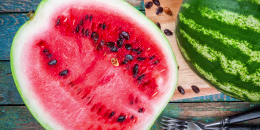 Image: sliced fresh juicy watermelon