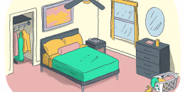 Illustration of a bedroom
