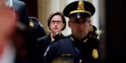 Image: Deputy Assistant Secretary of Defense Cooper arrives to testify at deposition as part of Trump impeachment inquiry on Capitol Hill in Washington